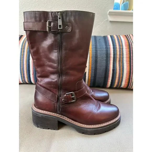 Naturalizer W’s Jagger Mid-Calf Lug Sole Boots in DK. Brown Size 10 - Picture 9 of 9